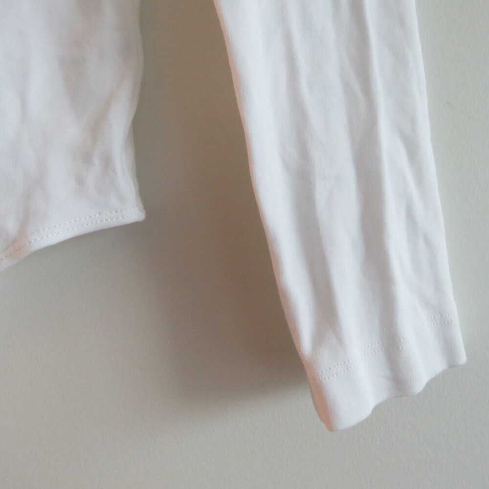 HILL HOUSE HOME The Luna Bodysuit in White Jersey Minimalist Neutral - Size S - Picture 7 of 15